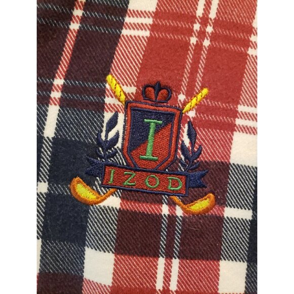 VTG Izod Golf Plaid Sz XL Pullover Vest 90s Preppy Hipster Academia Logo Crest - Picture 2 of 10